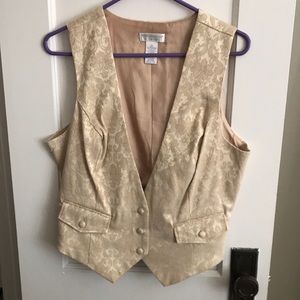 Gold Brocade Vintage Vest